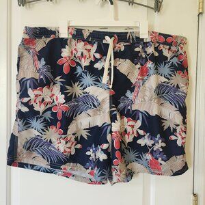 Islander Men’s Board Swim Shorts Hawaiian Tropical Drawstring 3 Pocket Size XL